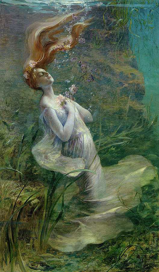 奥菲莉亚，1895年`Ophelia, 1895 by Paul Albert Steck