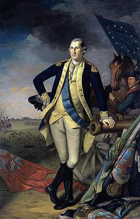 乔治·华盛顿肖像，1780年`Portrait of George Washington, 1780 by Charles Willson Peale
