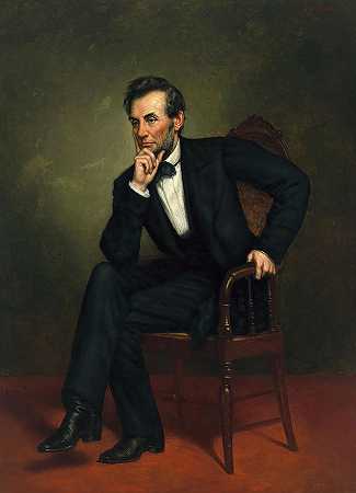 亚伯拉罕·林肯，1887年`Abraham Lincoln, 1887 by George Peter Alexander Healy
