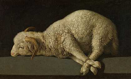 上帝的羔羊阿格努斯·迪`The Lamb of God, Agnus Dei by Francisco de Zurbaran