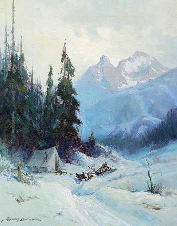 阿拉斯加小径`The Alaska Trail by Sydney Laurence