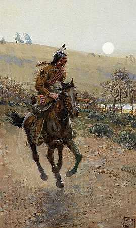 科曼奇，1903年`Comanche, 1903 by Henry Farny