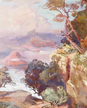 大峡谷，1919年`The Grand Canyon, 1919 by Carl Oscar Borg