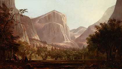 约塞米蒂营地`Yosemite Encampment by Edwin Deakin