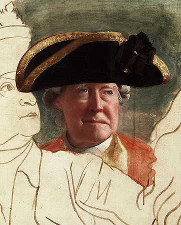 奥古斯特·德拉莫特少将，1787年`Major General August de la Motte, 1787 by John Singleton Copley