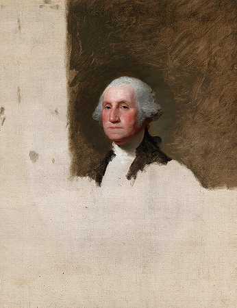 乔治·华盛顿，《雅典娜画像》，1796年`George Washington, The Athenaeum Portrait, 1796 by Gilbert Stuart