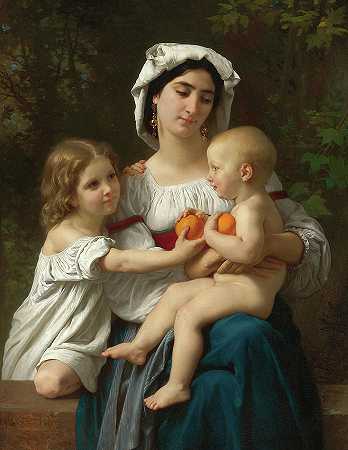橙子`Les Oranges by William Adolphe Bouguereau