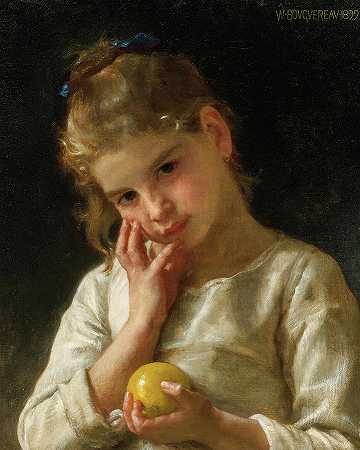 柠檬，·The Lemon, 19th century by William-Adolphe Bouguereau