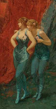 两个舞者，·Two Dancers, 19th century by Charles Hermans