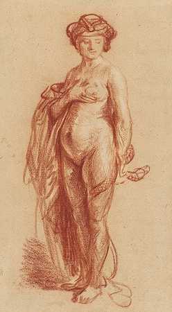 带蛇的裸女`Nude Woman with a Snake (1637) by Rembrandt van Rijn