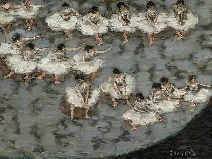 舞者还是芭蕾舞团，1896年`Dancers or The Ballet, 1896 by Pierre Bonnard