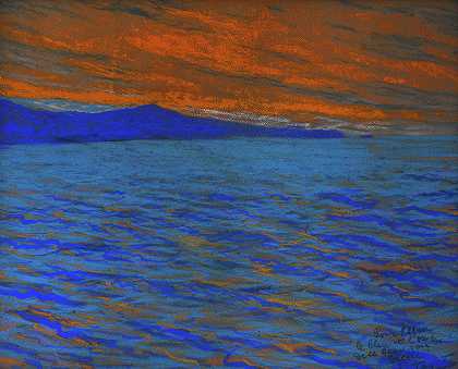 海景`Seascape by Gustave Fayet