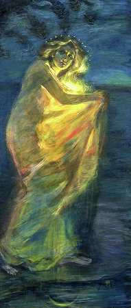 1904年，穿着太阳的女人`Woman Clothed with the Sun, 1904 by Alice Pike Barney