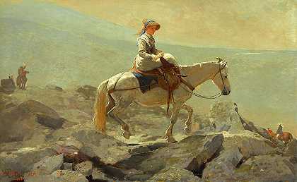 大约1868年，怀特山脉的马勒路`The Bridle Path, White Mountains, circa 1868 by Winslow Homer