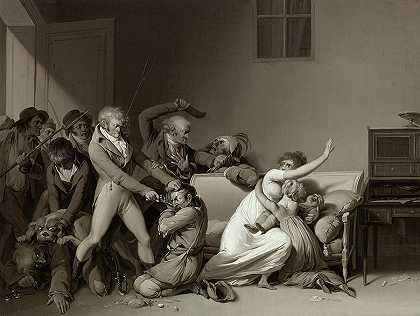 窃贼被捕了`The Burglars Arrested by Louis Leopold Boilly
