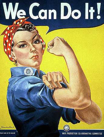 我们能做到，1942年`We Can Do It, 1942 by J Howard Miller