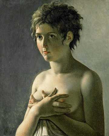 《小女孩画像》，1794年`Portrait of the young girl, 1794 by Pierre-Narcisse Guerin