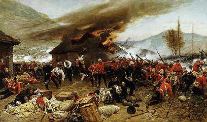 罗克漂流的辩护18791880`The defence of Rorke\’s Drift 1879, 1880 by Alphonse de Neuville
