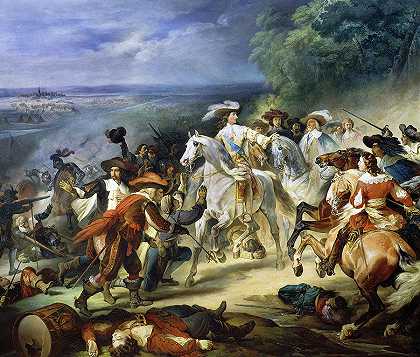 洛克罗伊战役`Bataille de Rocroy by Francois Joseph Heim