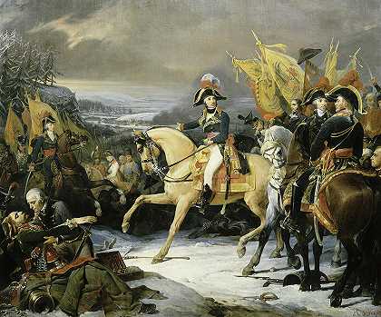 巴塔勒·德·霍恩林登，1800年`Bataille de Hohenlinden, 1800 by Henri Frederic Schopin