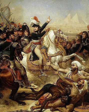 1798年7月21日，金字塔战役前，波拿巴·哈兰甘特的军队`Bonaparte haranguant l\’armee avant la bataille des Pyramides, 21 juillet 1798 by Antoine-Jean Gros