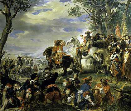 马谢尔之战`Bataille de La Marsaille by Eugene Deveria