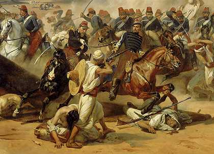 1843年5月16日从Abd al-Kader夺取Smalah`Prise De La Smalah D\’abd-el-kader, Le 16 Mai 1843 by Horace Vernet