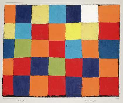 颜色表，曲1`Colour Table, Qu 1 by Paul Klee