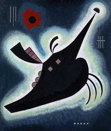 尖黑色，1931年`Pointed Black, 1931 by Wassily Kandinsky