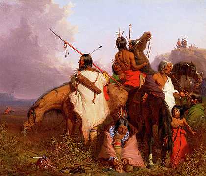印度集团，1845年`Indian Group, 1845 by Charles Deas