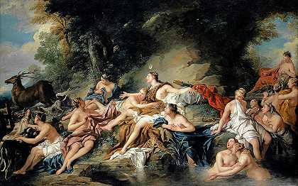 黛安娜和阿克泰翁`Diana and Actaeon by Jean-Francois de Troy