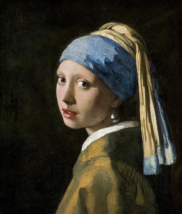 戴珍珠耳环的女孩，1665年`Girl with a Pearl Earring, 1665 by 维米尔