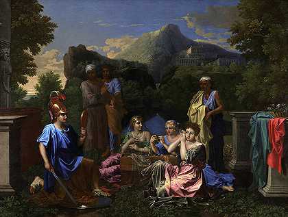 斯凯罗斯的阿喀琉斯，1656年`Achilles on Skyros, 1656 by Nicholas Poussin