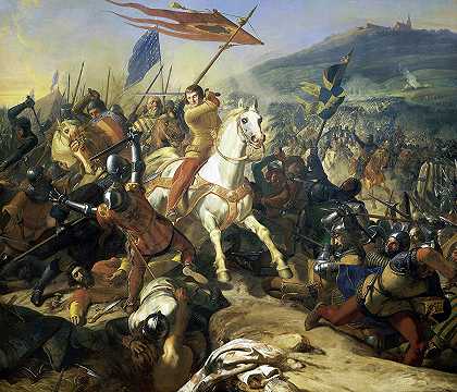 蒙斯和普勒之战`The Battle of Mons en Puelle by Charles-Philippe Lariviere