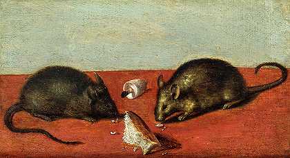 老鼠，1600`Mice, 1600 by Jacques de Gheyn II