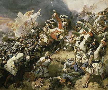 德纳因战役，1712年`Battle of Denain, 1712 by Jean Alaux