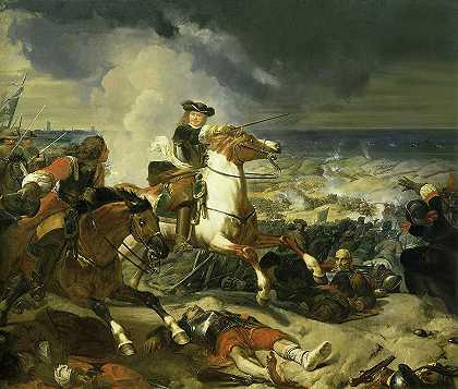 沙丘之战，1658年`Battle of the Dunes, 1658 by Charles-Philippe Lariviere