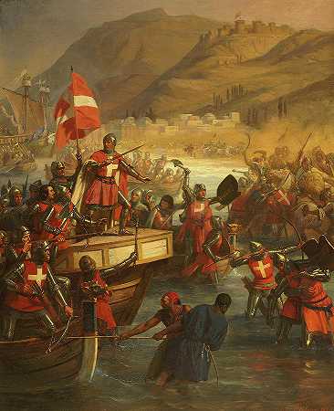 士麦罗人十字军东征，围攻士麦那`Smyrniote Crusades, Siege of Smyrna by Charles-Alexandre Debacq