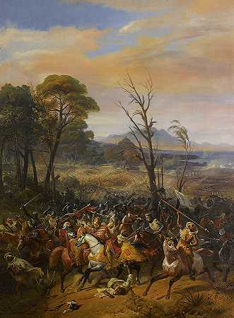 阿尔苏夫战役，1191年`Battle of Arsuf, 1191 by Eloi Firmin Feron