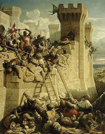 阿克里的围城，1291年`Siege of Acre, 1291 by Dominique Papety