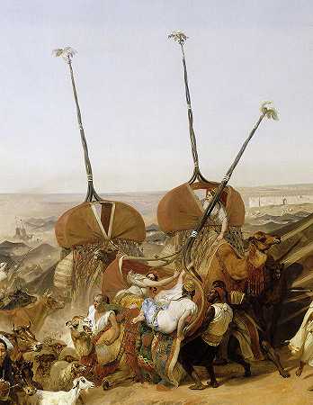 阿卜德·卡德尔的斯马拉被捕，1843年`Capture of the Smala of Abd El-Kader, 1843 by Emile Jean-Horace Vernet