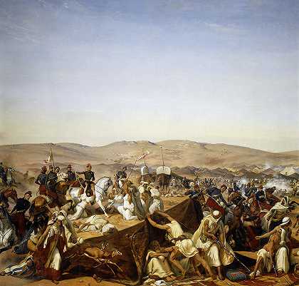 斯马拉之战`The Battle of the Smala by Horace Vernet