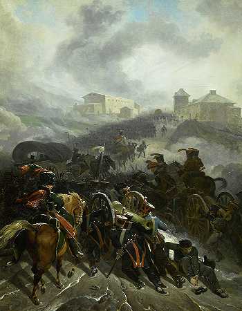 1808年12月，法国军队穿越西班牙瓜达拉马山脉`The French Army Crossing The Sierra De Guadarrama, Spain, December 1808 by Nicolas-Antoine Taunay