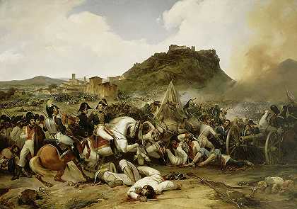 卡斯塔拉战役，1812年7月21日`Battle of Castalla, 21 July 1812 by Jean-Charles Langlois