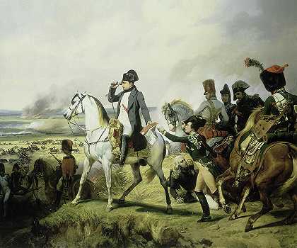 1809年瓦格拉姆战役中的拿破仑`Napoleon at Battle of Wagram, 1809 by Horace Vernet