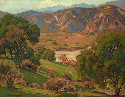 加州景观`California Landscape by William Wendt