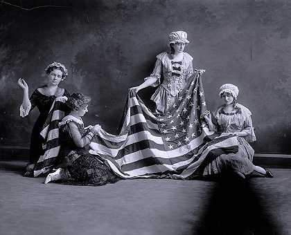 美国国旗的诞生，1905年`Birth of the American Flag, 1905 by American School