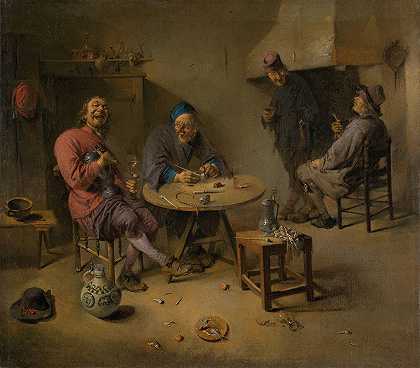 酒馆`The Tavern (1665) by Abraham Diepraam