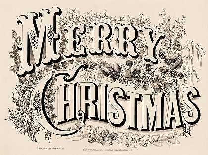 圣诞快乐，1876`Merry Christmas, 1876 by American School