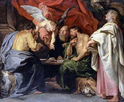 四位福音传道者，1614年`The Four Evangelists, 1614 by Peter Paul Rubens